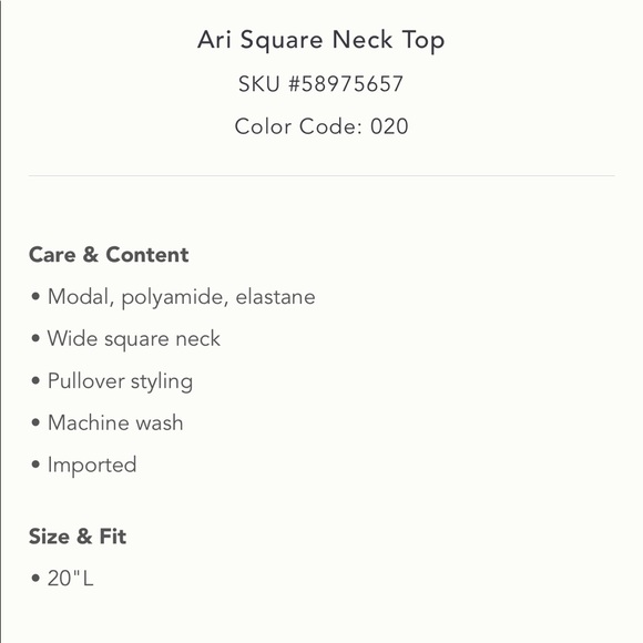 Anthropologie
| ARI SQUARE NECK TOP | Size S - Picture 5 of 6